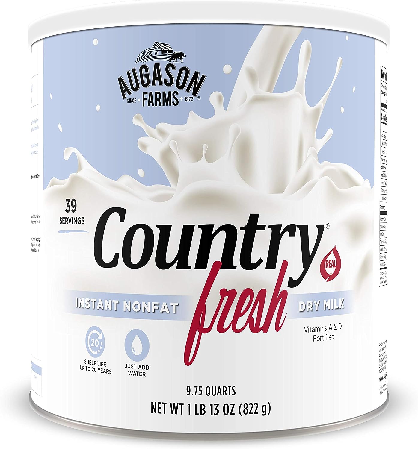 Augason Farms Orange Delight Drink Mix 5 lb. 11 oz& 5-90620 Country Fresh 100% Real Instant Nonfat Dry Milk, 1 lb, 13 oz. - Image 5